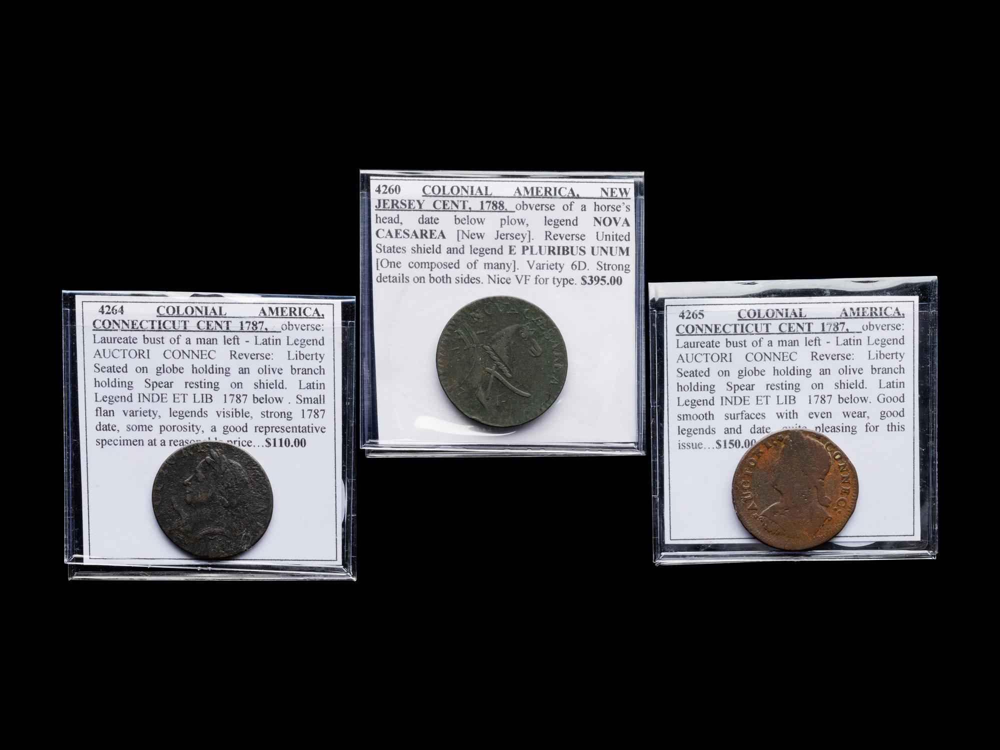 [COLONIAL] Three State Issued Cent Coins