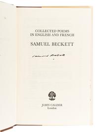 BECKETT, Samuel (1906-1989). Collected Poems in English and French. London: John Calder, 1977.