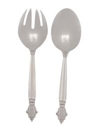 A Group of Six Georg Jensen Acanthus Silver Flatware Articles