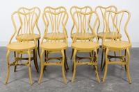 A Set of Eight Painted Steel Cafe Chairs Height 34 inches. — 20TH CENTURY