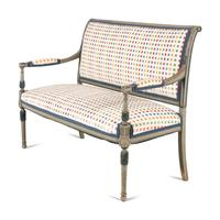 A Directoire Style Painted Settee