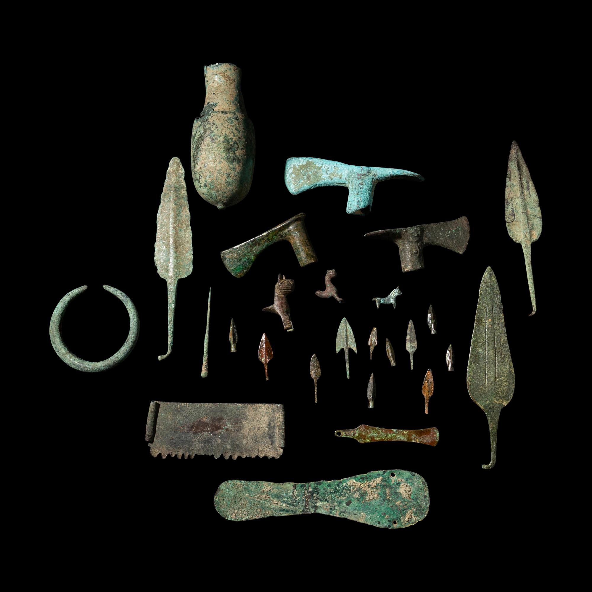A Group of 27 Luristan Bronze Objects