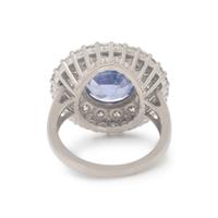 Ceylon Violet Sapphire, Diamond, and Platinum Ring