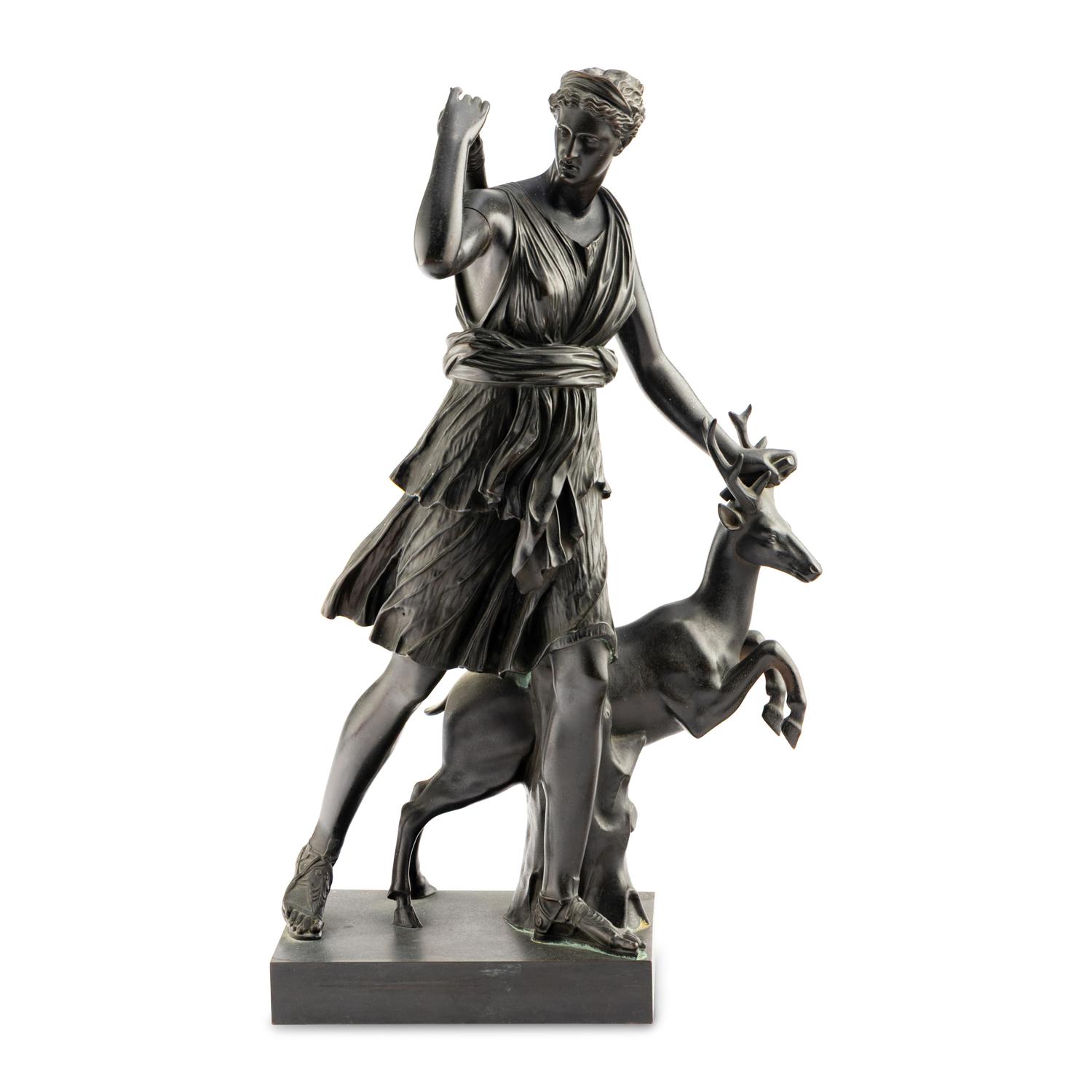 A French Bronze Figure of Diana of Versailles