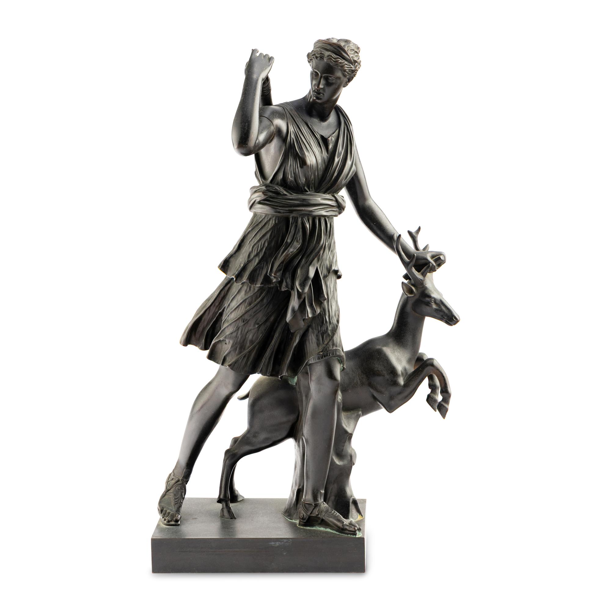 A French Bronze Figure of Diana of Versailles