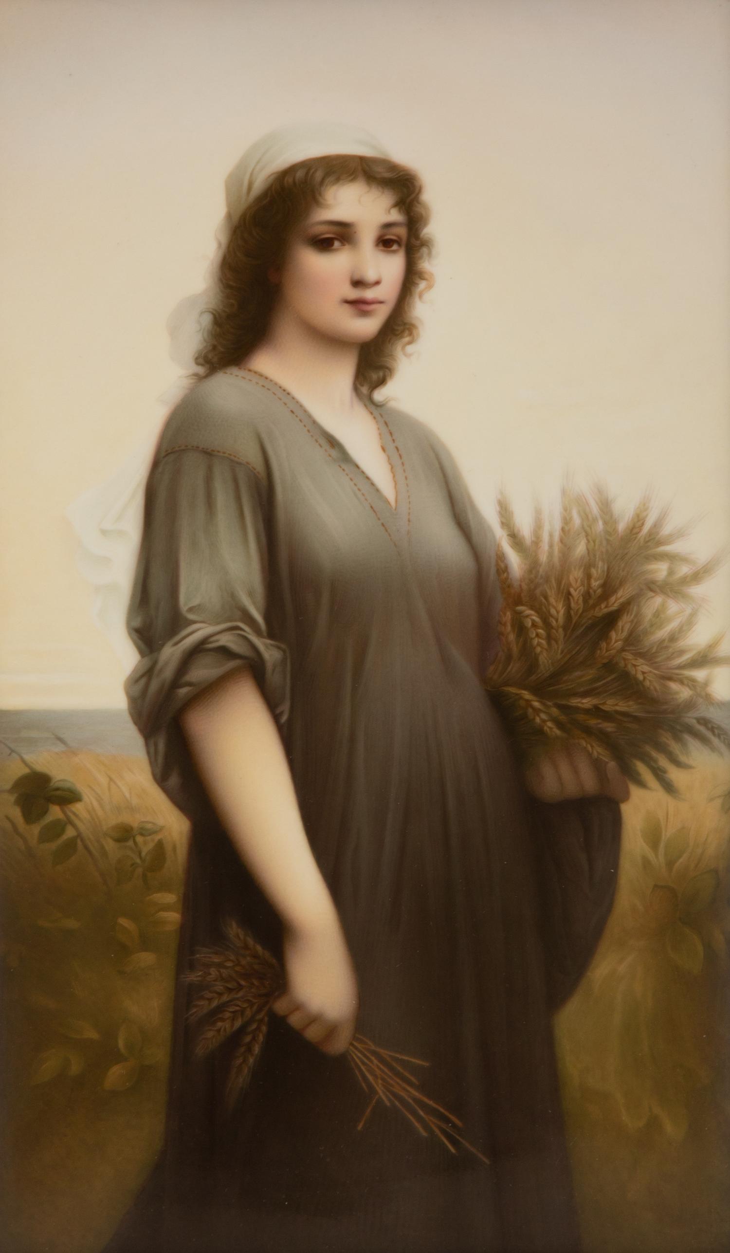 A Berlin (K.P.M.) Porcelain Plaque of Ruth after Landelle — 19TH CENTURY