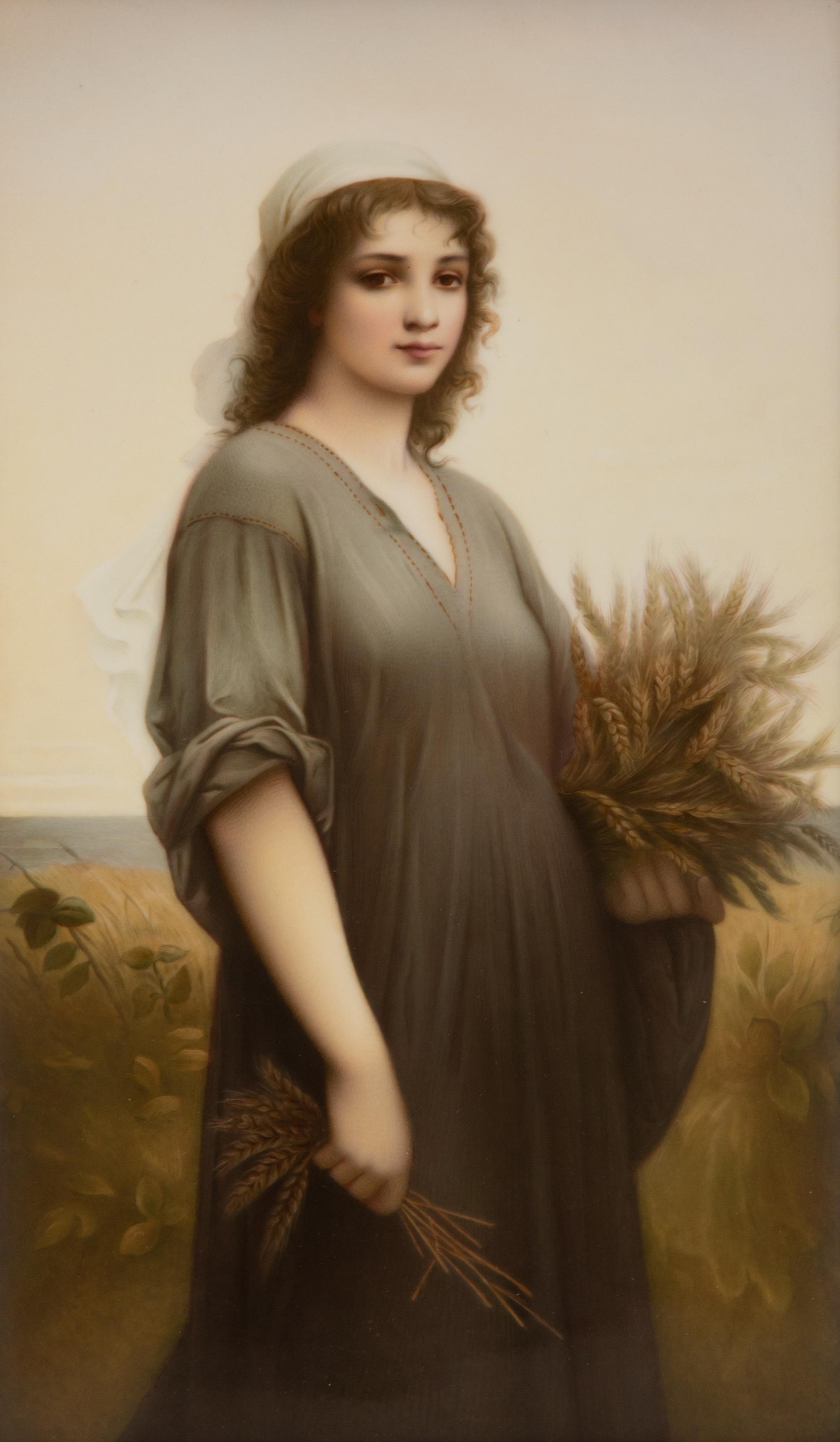 A Berlin (K.P.M.) Porcelain Plaque of Ruth after Landelle — 19TH CENTURY