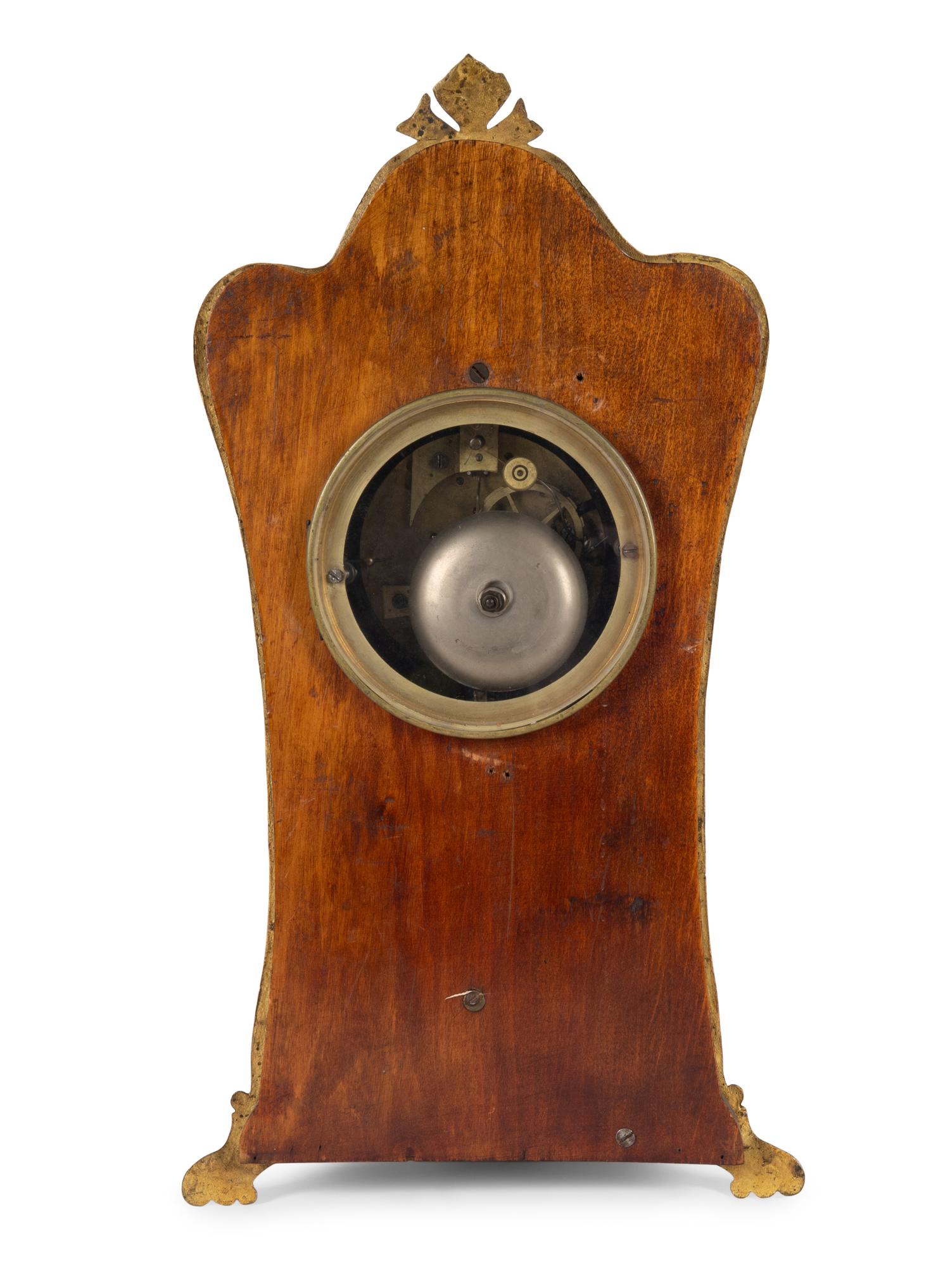 An Art Nouveau Gilt Bronze Mantel Clock