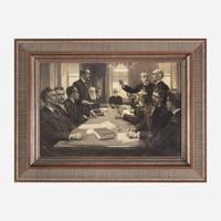 Thure Thulstrup (American, 1848-1930) Boardroom Meeting