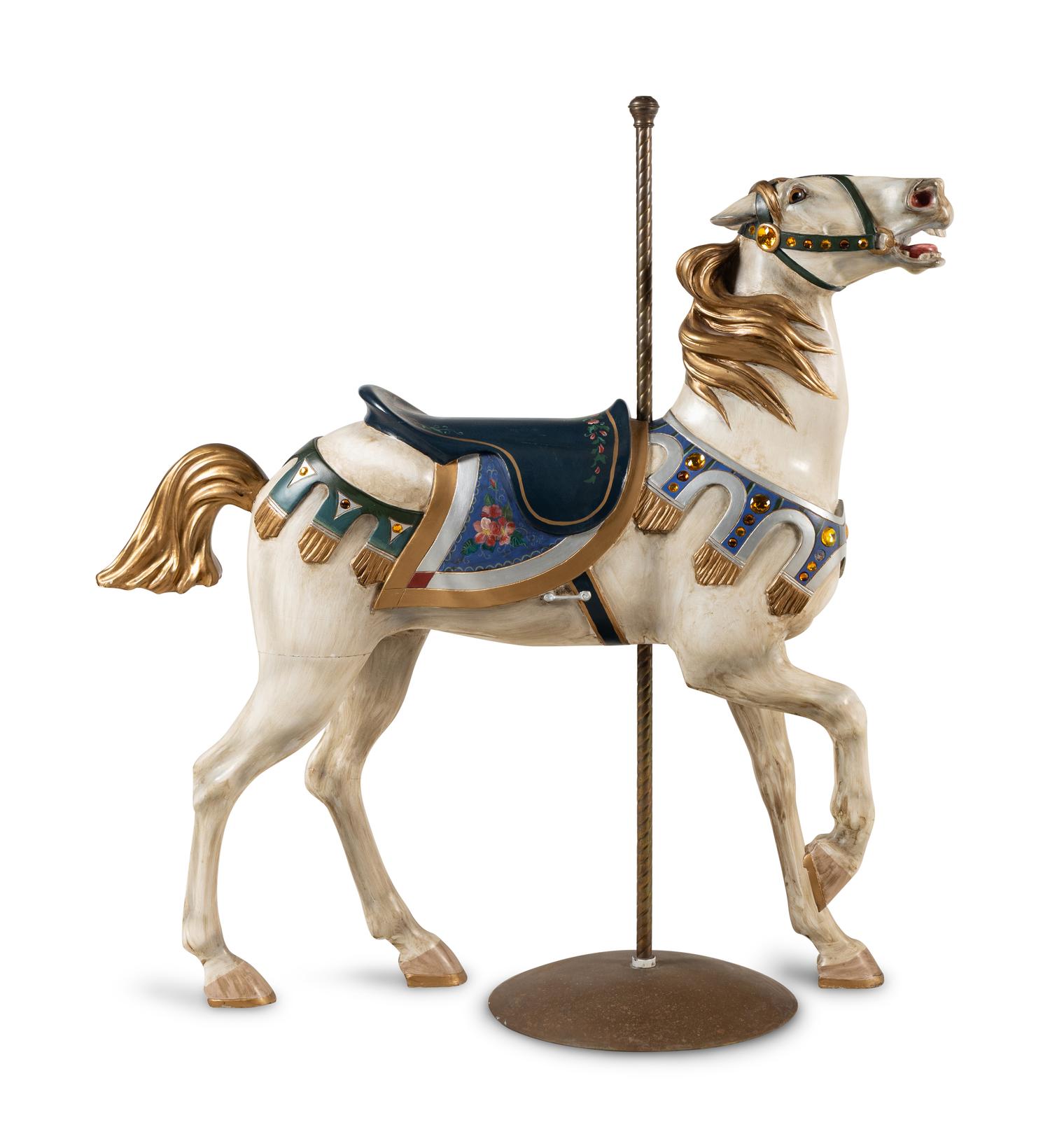 A Painted Composition Carousel Horse