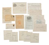 [EARLY PHOTOGRAPHY]. Collection of photographic supply billheads and correspondence.