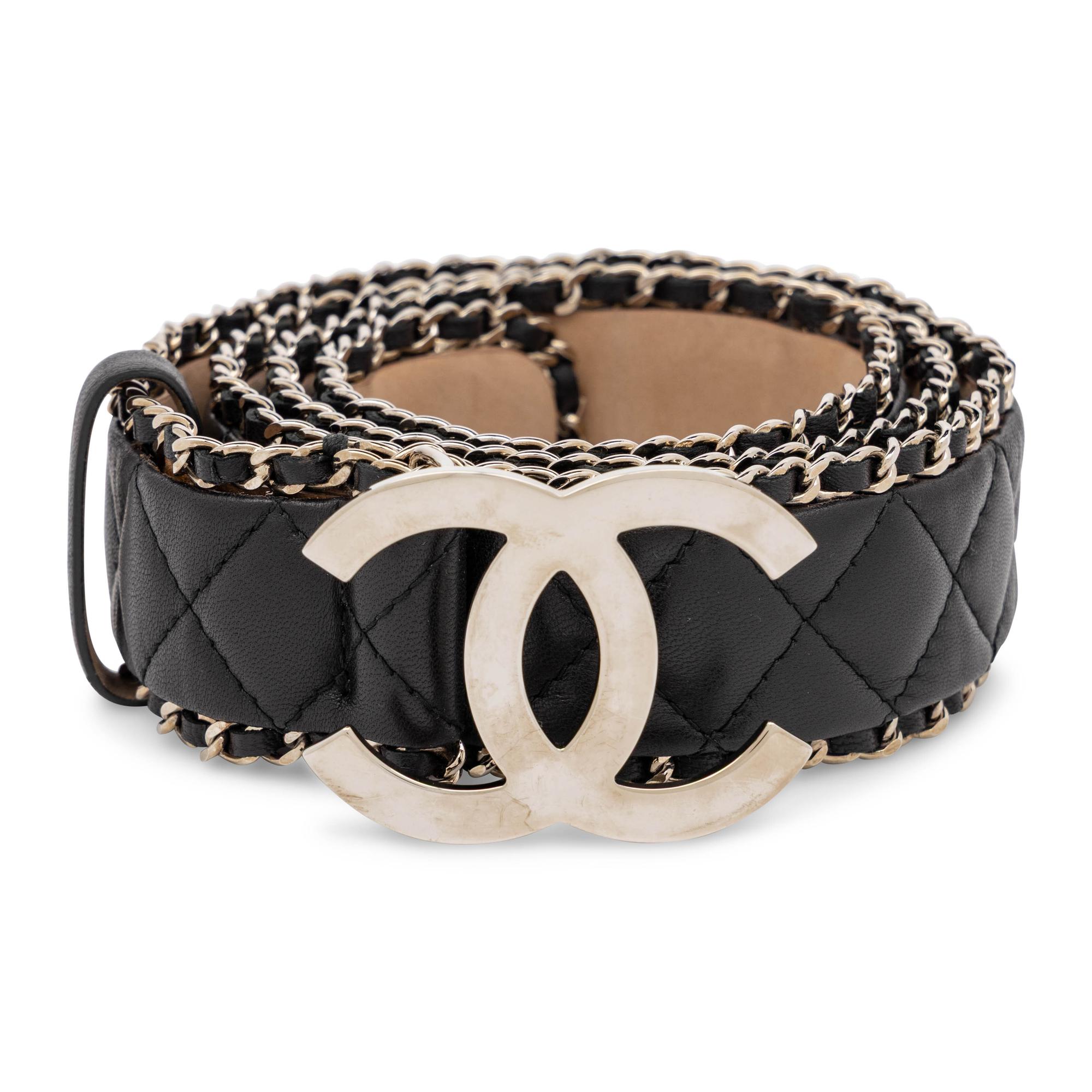 Chanel, Quilted Leather & Chain Belt