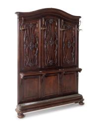 A French Carved Walnut Hall Tree