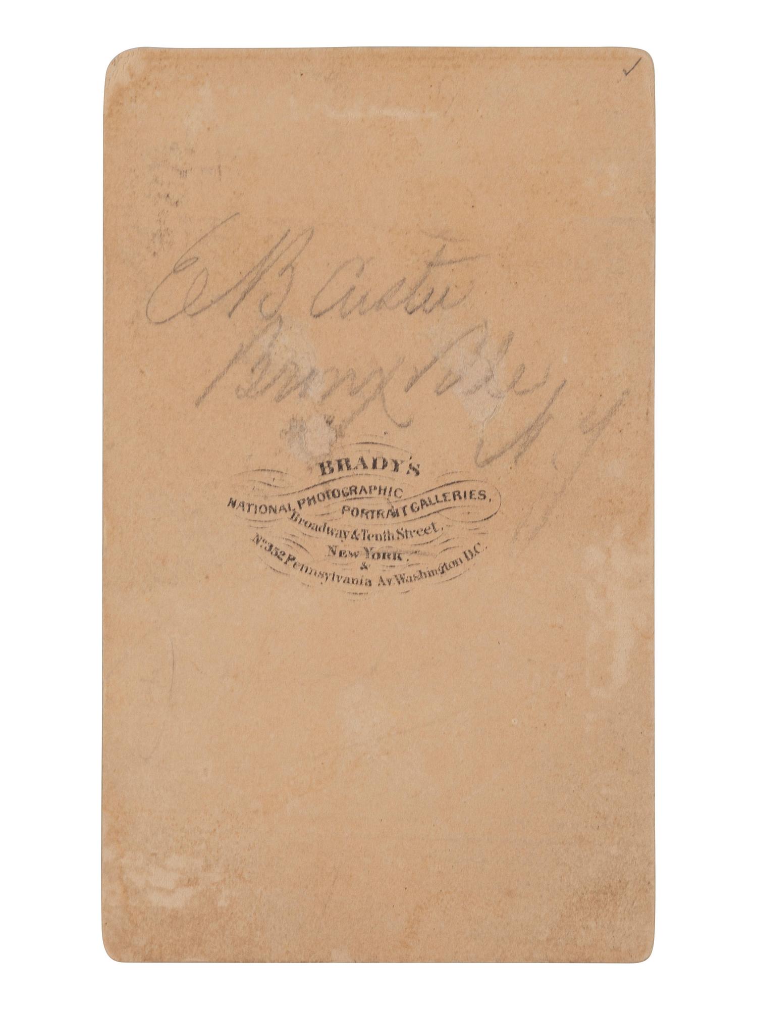 [CUSTER, George Armstrong (1839-1876)]. BRADY, Mathew, photographer. CDV of Custer as Brigadier General. New York, [8 October 1863].