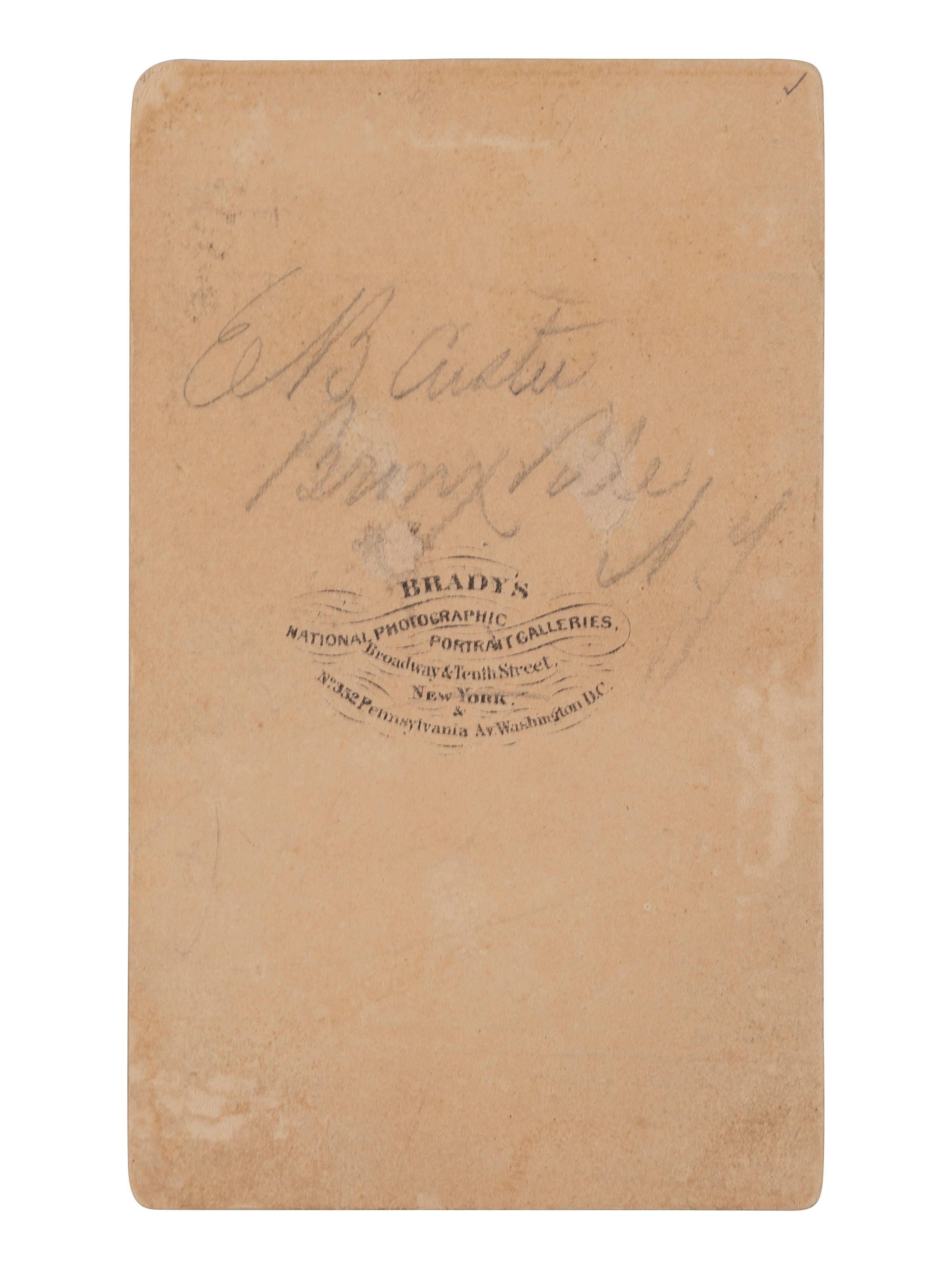 [CUSTER, George Armstrong (1839-1876)]. BRADY, Mathew, photographer. CDV of Custer as Brigadier General. New York, [8 October 1863].