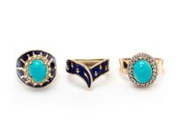 COLLECTION OF YELLOW GOLD RINGS