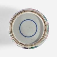A Chinese wucai-decorated porcelain jar and cover 五彩盖罐 Kangxi period or later ??????