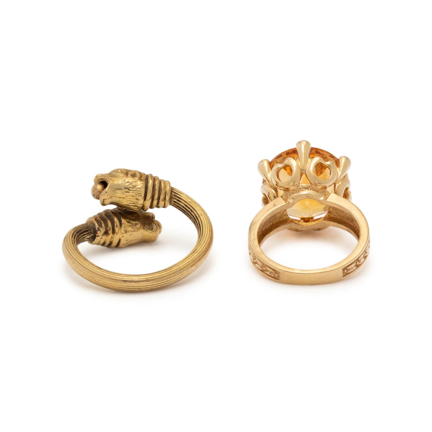 COLLECTION OF YELLOW GOLD RINGS