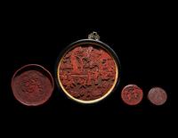 Four Chinese Cinnabar Lacquer Articles