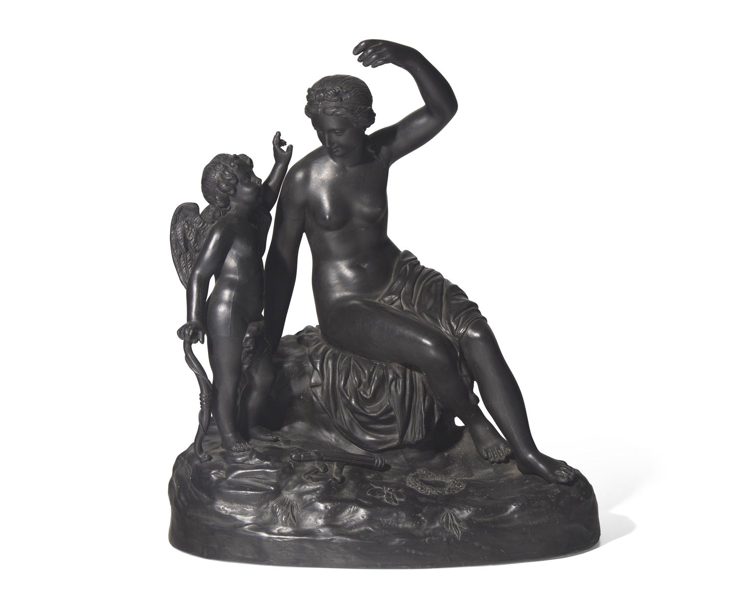 A Wedgwood Black Basalt Figural Group