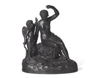 A Wedgwood Black Basalt Figural Group