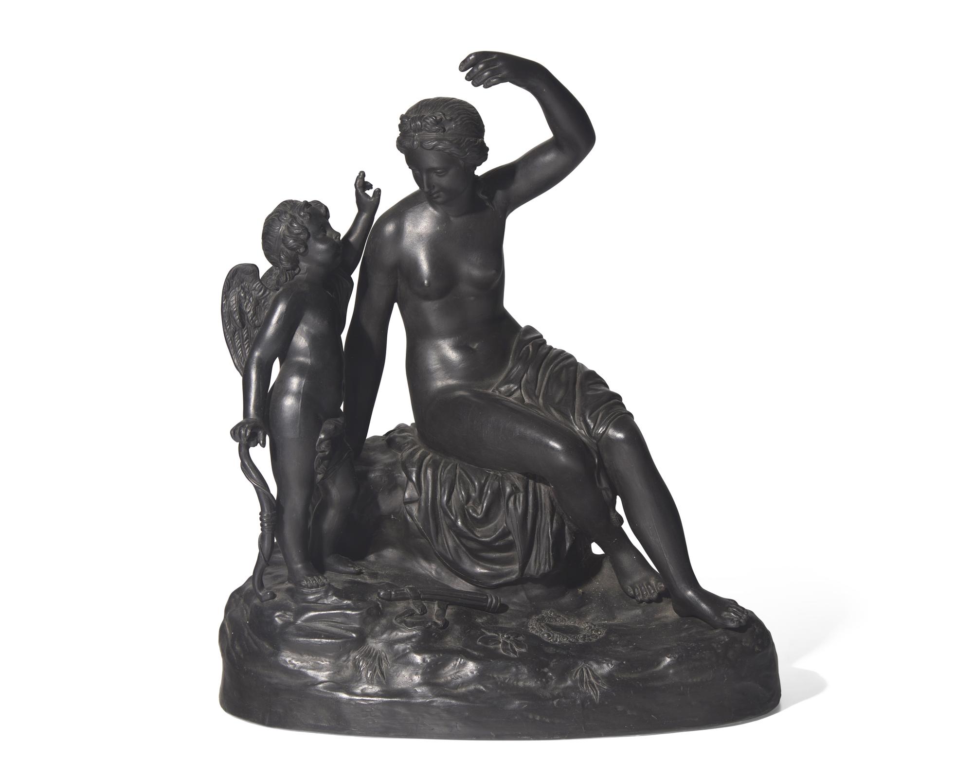 A Wedgwood Black Basalt Figural Group