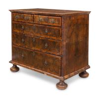 A William and Mary Style Oyster-Veneered Chest of Drawers