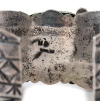 Navajo Silver Cuff Bracelets, with Inlay