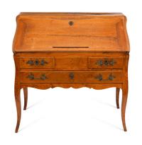 A Louis XV Provincial Fruitwood Bureau En Pente