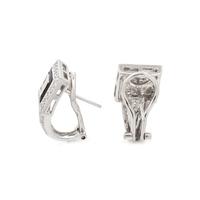 DIAMOND AND ENAMEL EARCLIPS