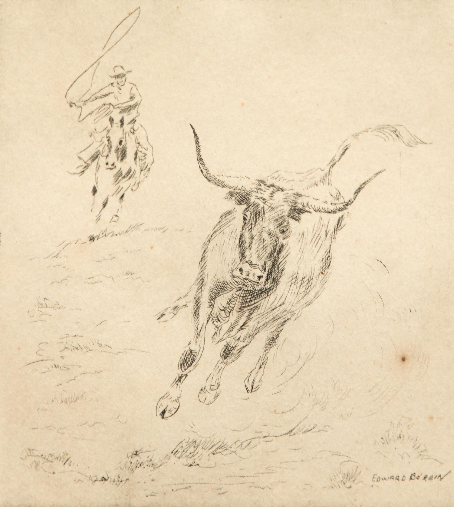 Cowboy Roping Steer