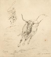 Cowboy Roping Steer