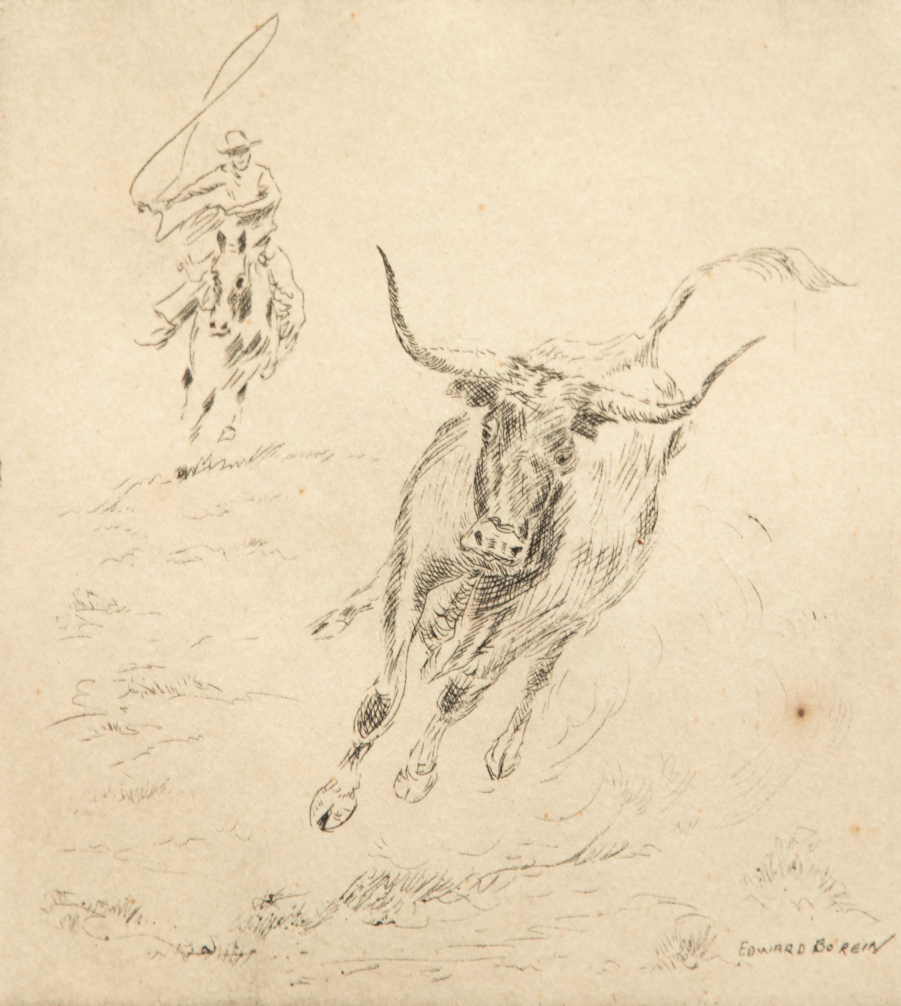 Cowboy Roping Steer