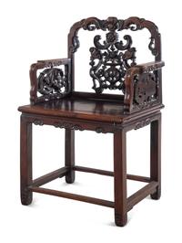 A Pair of Rosewood Armchairs, Meiguiyi