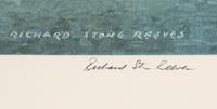 A Phar Lap Limited Edition Richard Stone Reeves Print Signed by Trainer Tommy Woodcock,