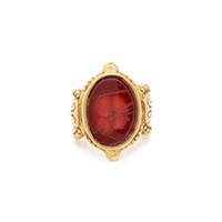YELLOW GOLD AND HARDSTONE INTAGLIO RING