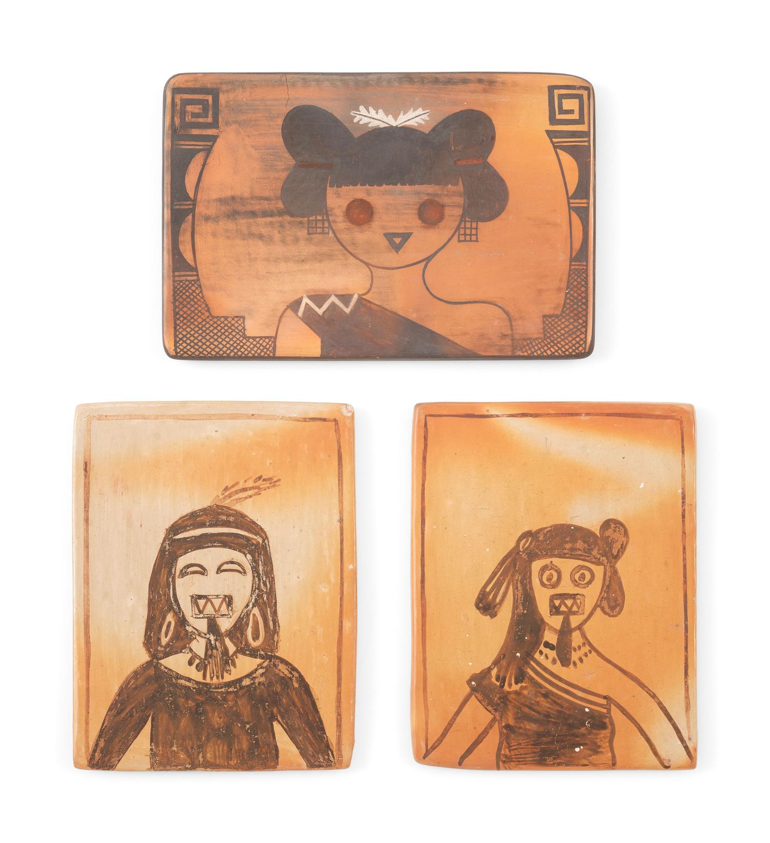 Hopi Painted Pottery Tiles