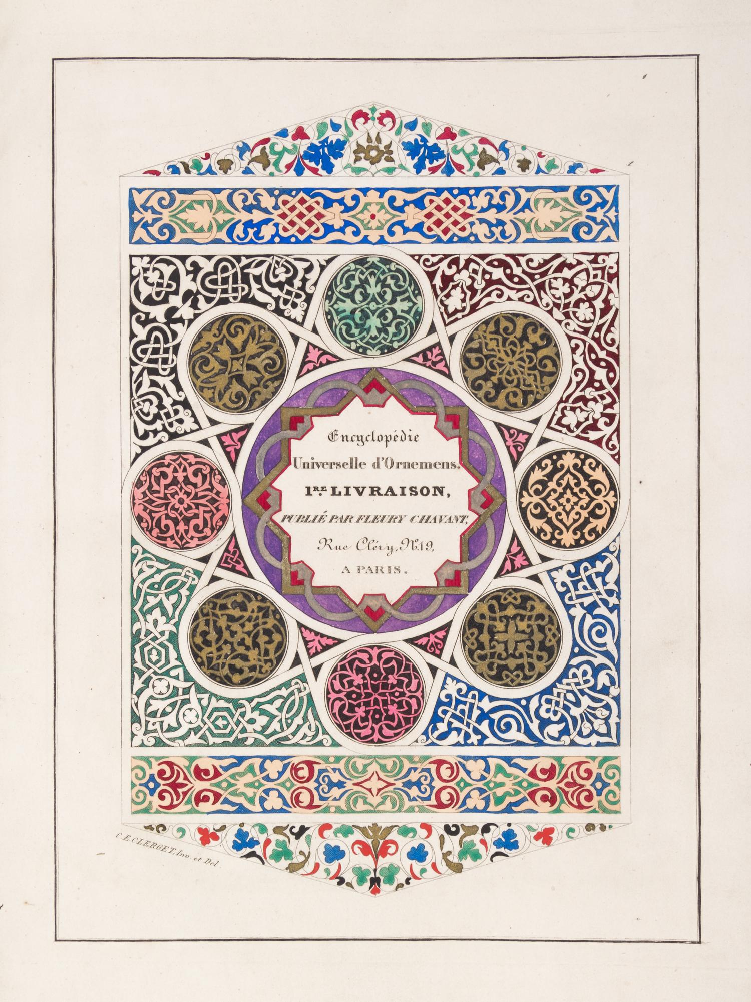 (PLATE BOOK) Encyclopedie universelle d'ornemens. Paris, n.d.