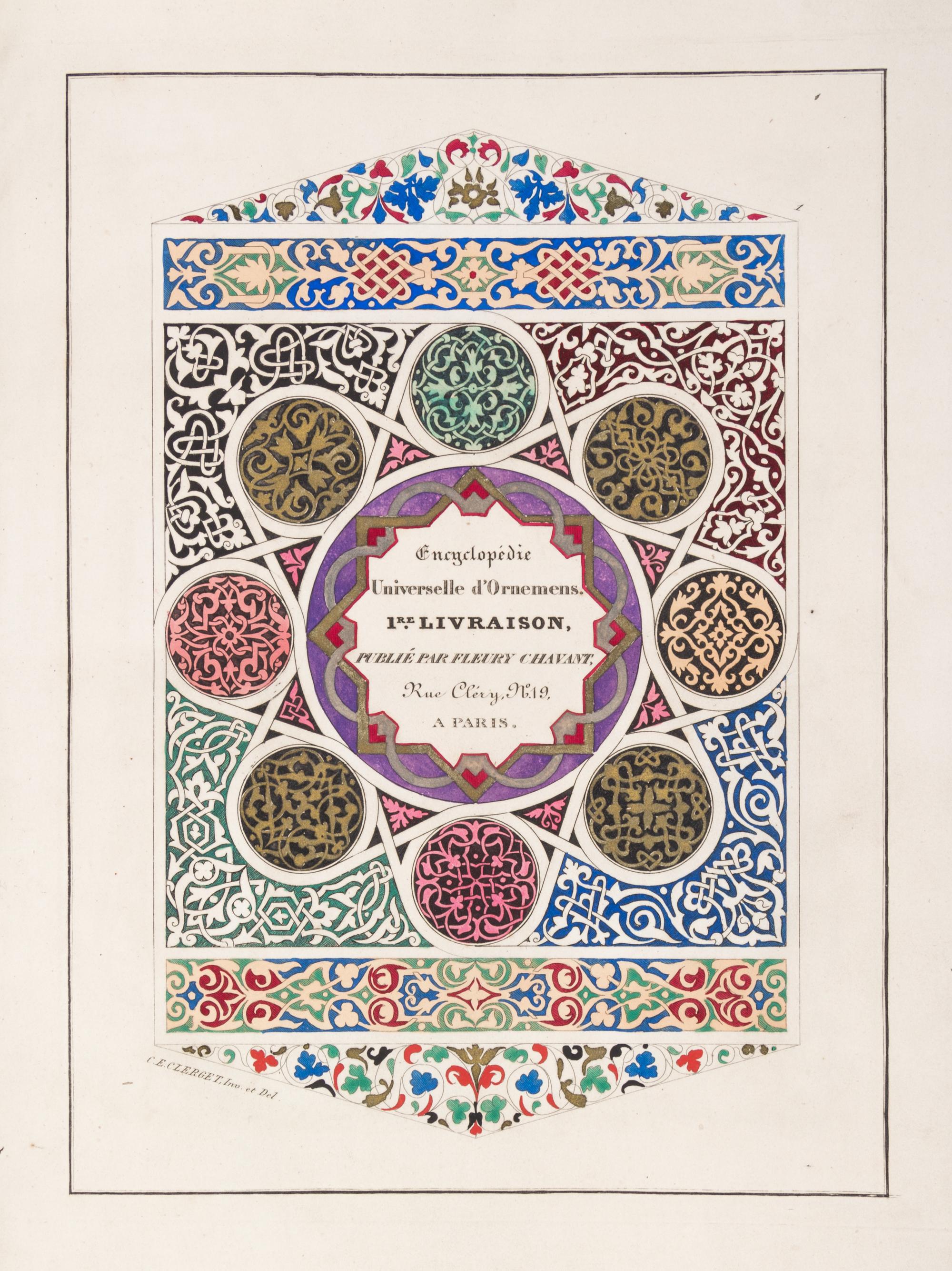 (PLATE BOOK) Encyclopedie universelle d'ornemens. Paris, n.d.