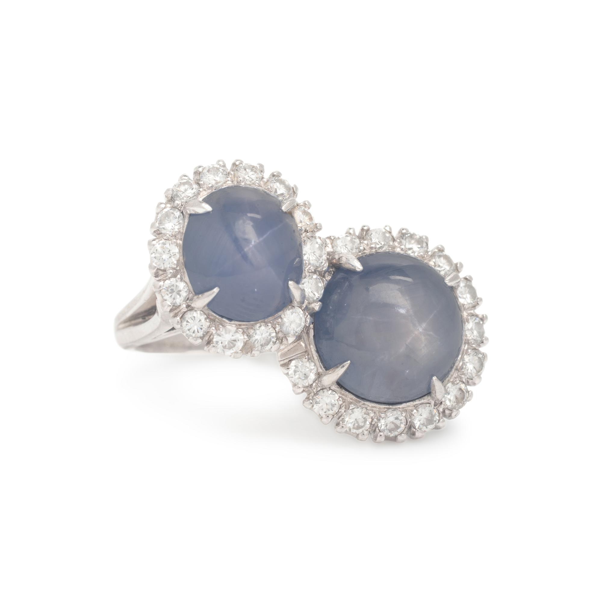 Spaulding & Co., Star Sapphire, Diamond, and Platinum Ring