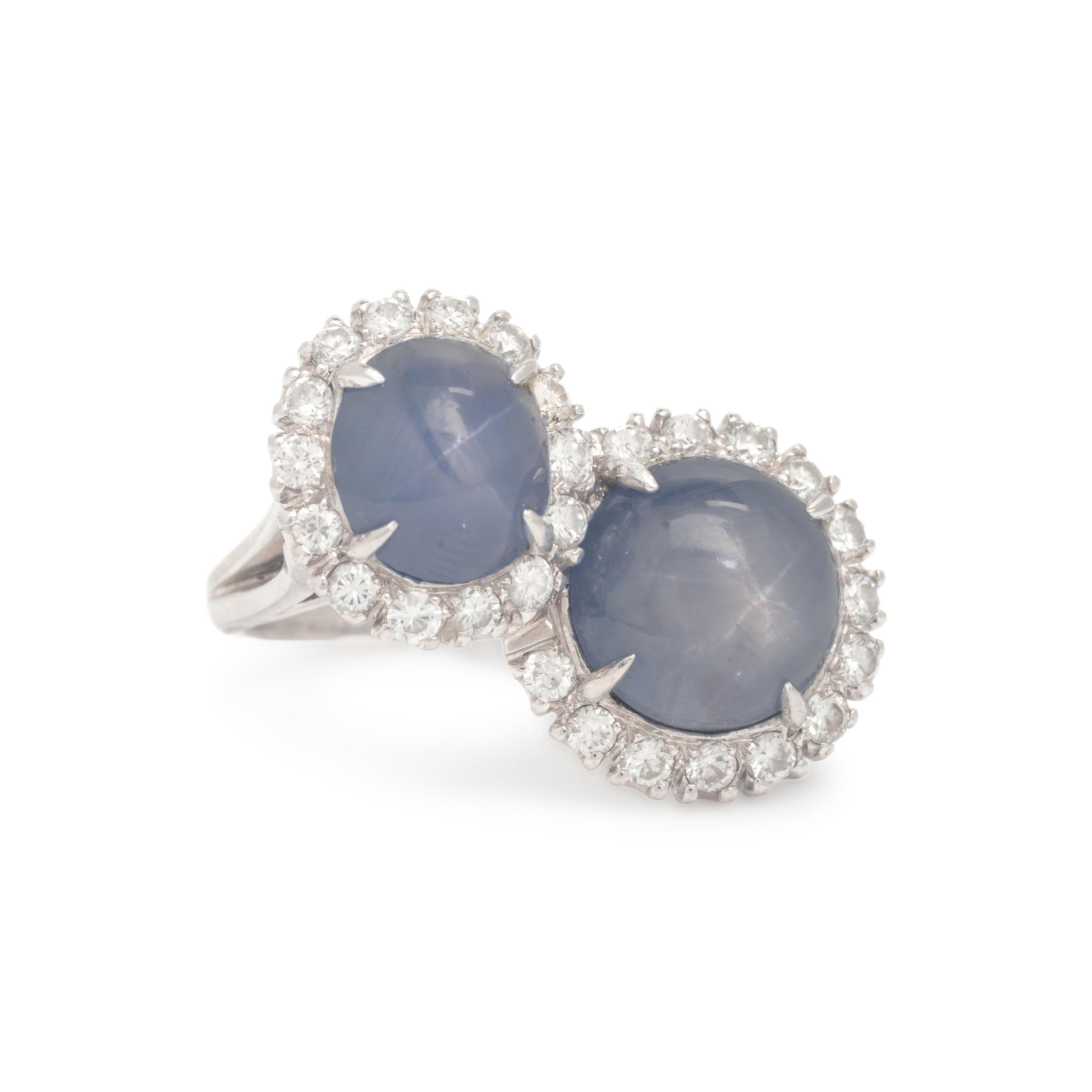Spaulding & Co., Star Sapphire, Diamond, and Platinum Ring
