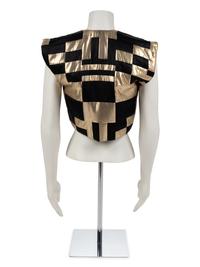 Geoffrey Beene Black, Gold and Silver Vest, Fall 1984