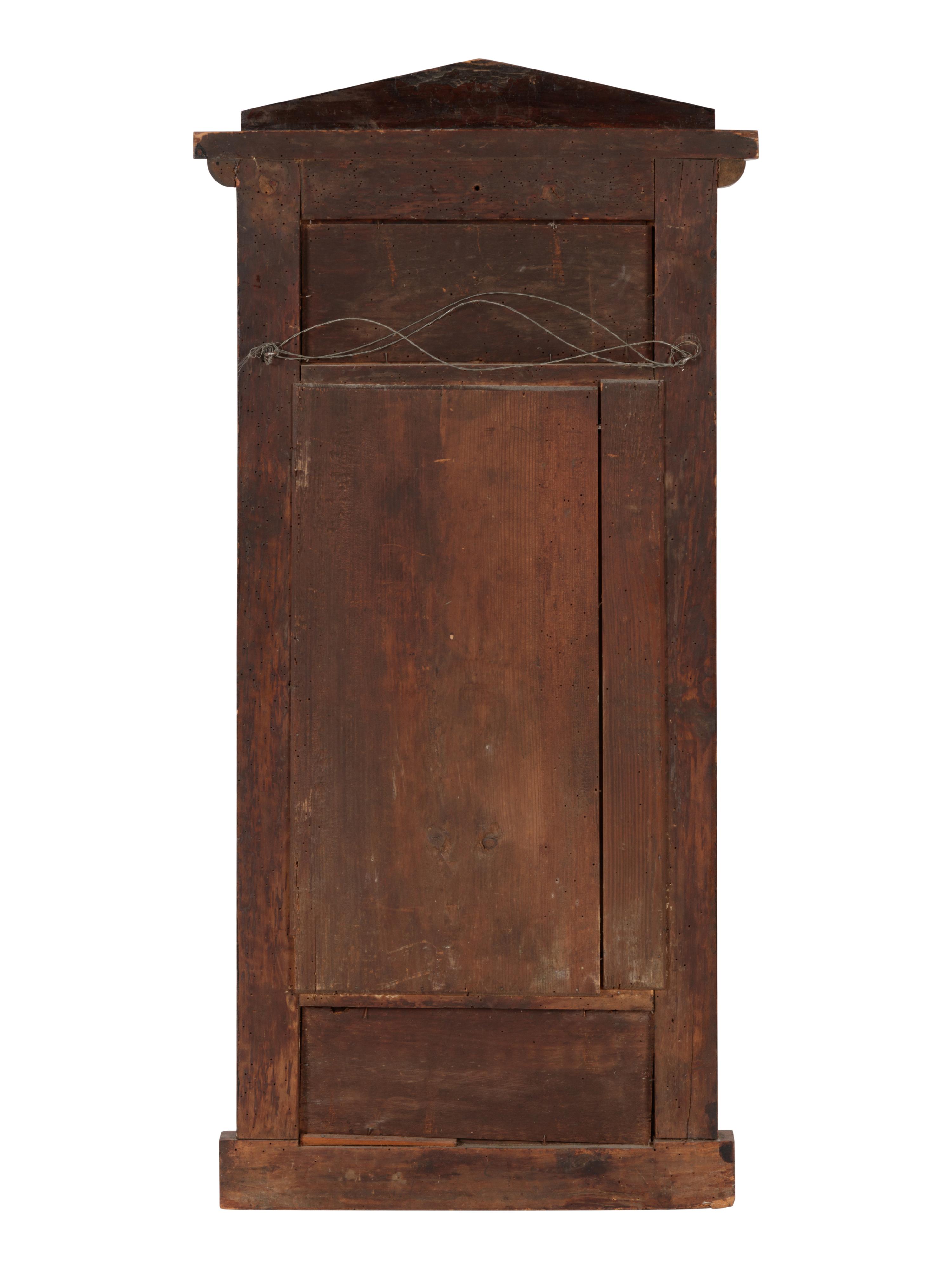 A Biedermeier Gilt Metal Mounted Mirror