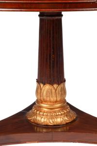 A Victorian Mahogany and Parcel Gilt "Rent" Table