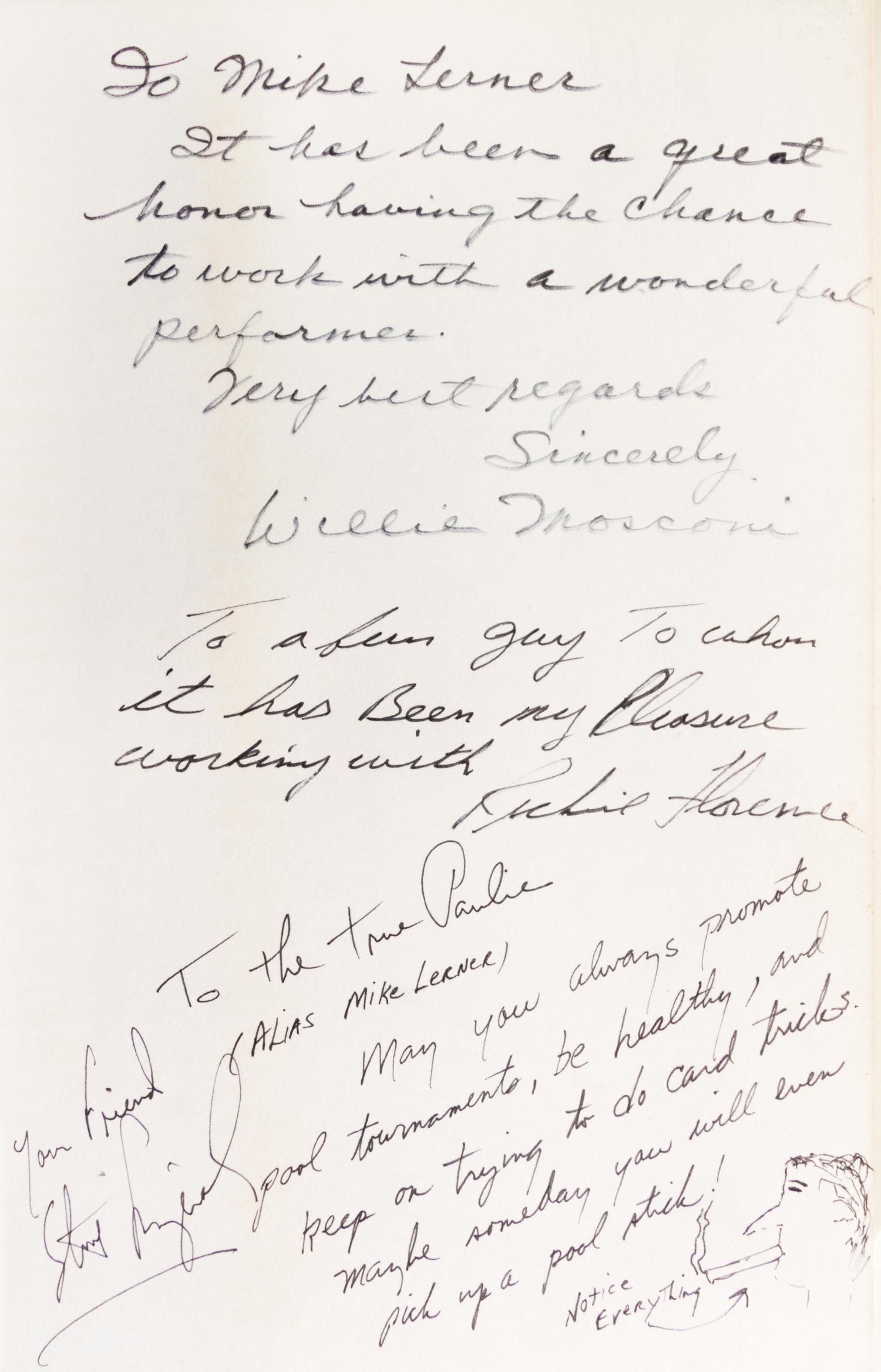 GRISSIM JOHN. Billiards. New York, [1978] First ed. Signed by 10 cast members of the movie The Baltimore Bullet, (1980).