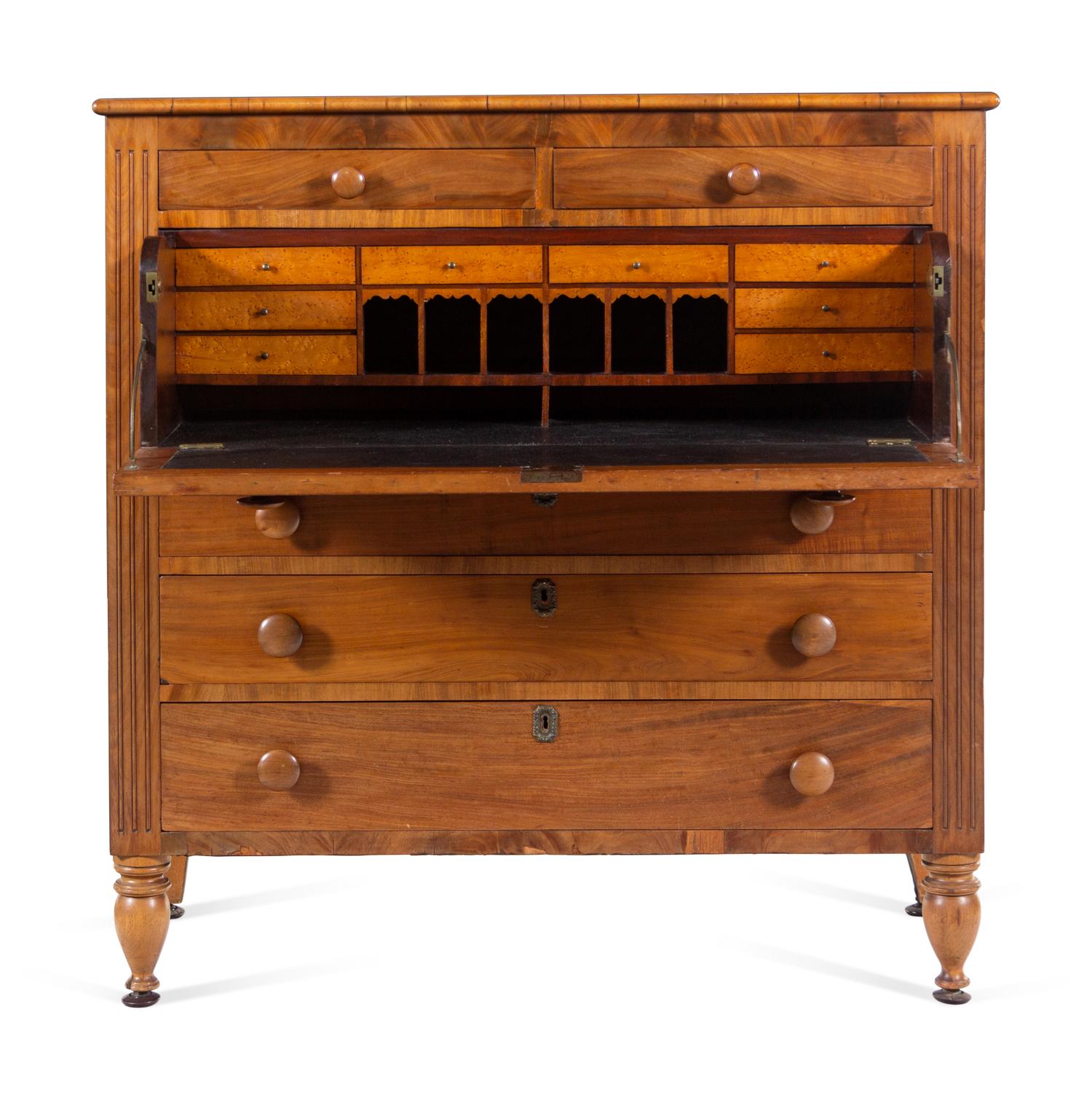 A Classical Mahogany and Maple Butler's Chest