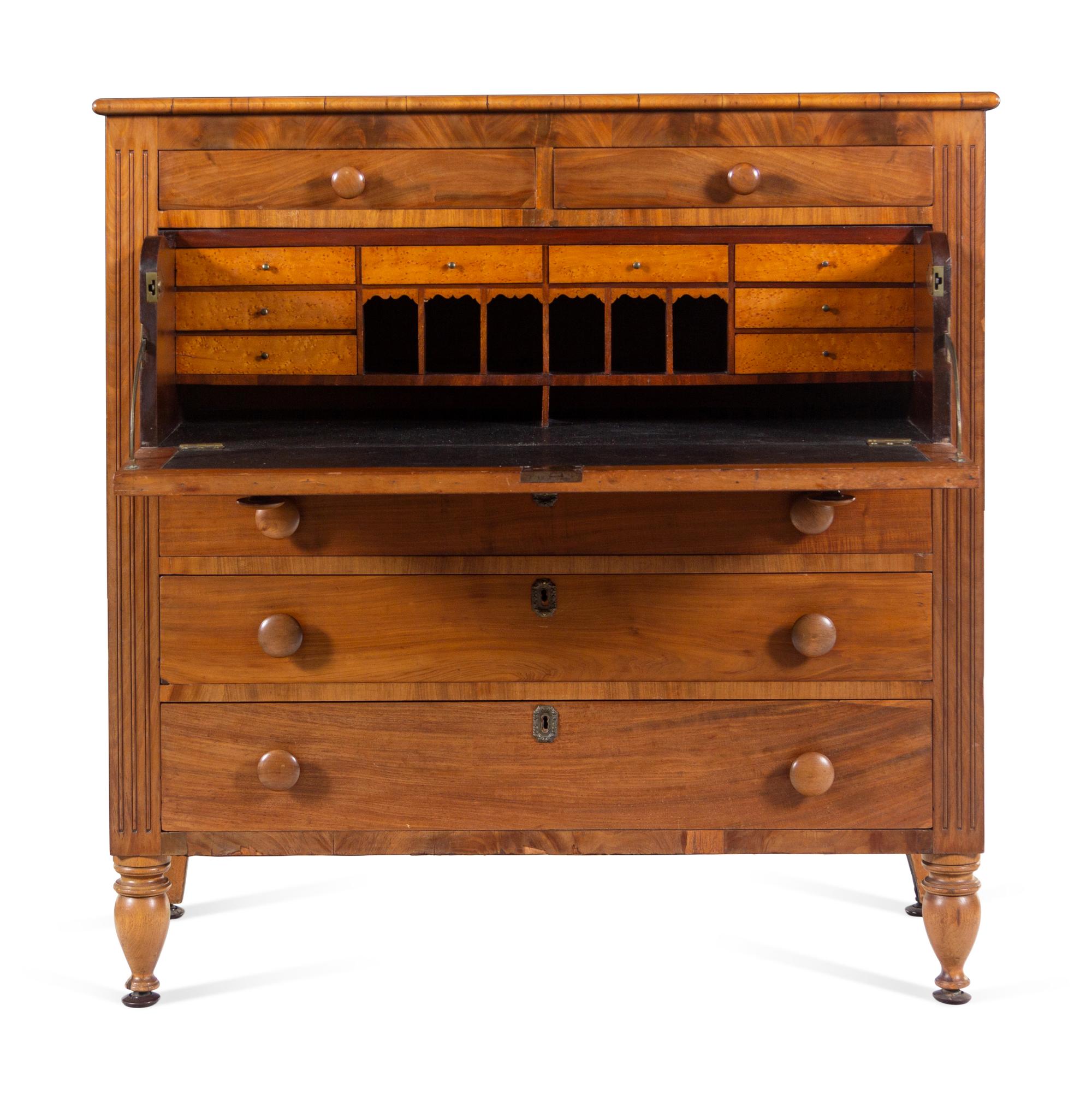 A Classical Mahogany and Maple Butler's Chest