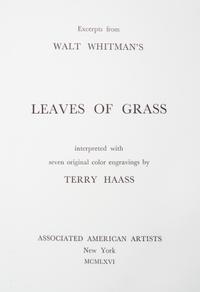 (HAASS, TERRY) WHITMAN, WALT. Leaves of Grass. New York, 1966. Limited, signed.