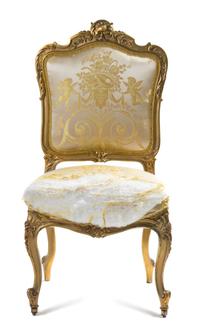 A Louis XV Style Giltwood Side Chair Height 40 inches. — LATE 19TH CENTURY