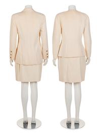 Two Chanel Cream Skirt Suits, 1990s